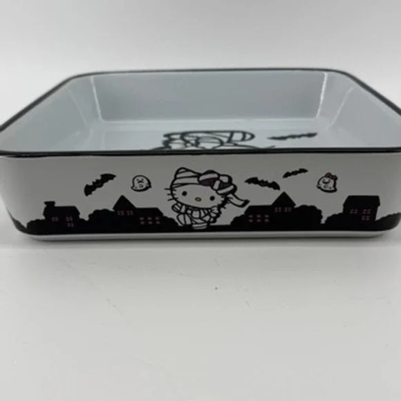 Hello Kitty Halloween Mummy Vampire Ceramic Square Baker Dish Zrike Brands 8in - Picture 4 of 9